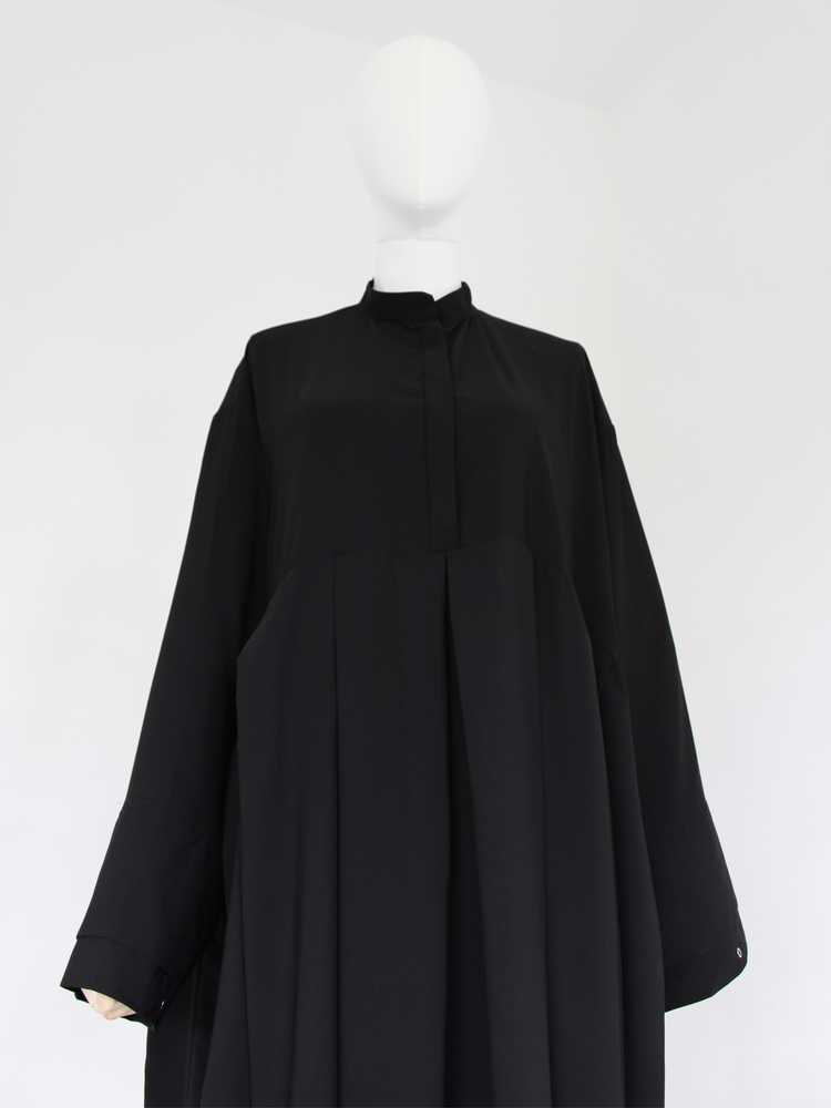 Abaya Plissée col mao
